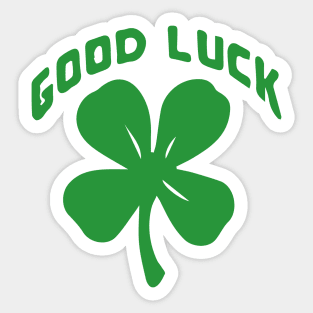 Good Luck 4 Leaf Clover Sticker